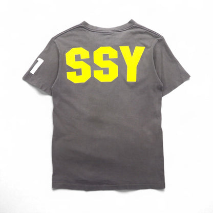 Stussy 90s USA Made Old Stussy Single Stitch T-Shirt, Size Small, Gray Cotton, Double-Sided Print