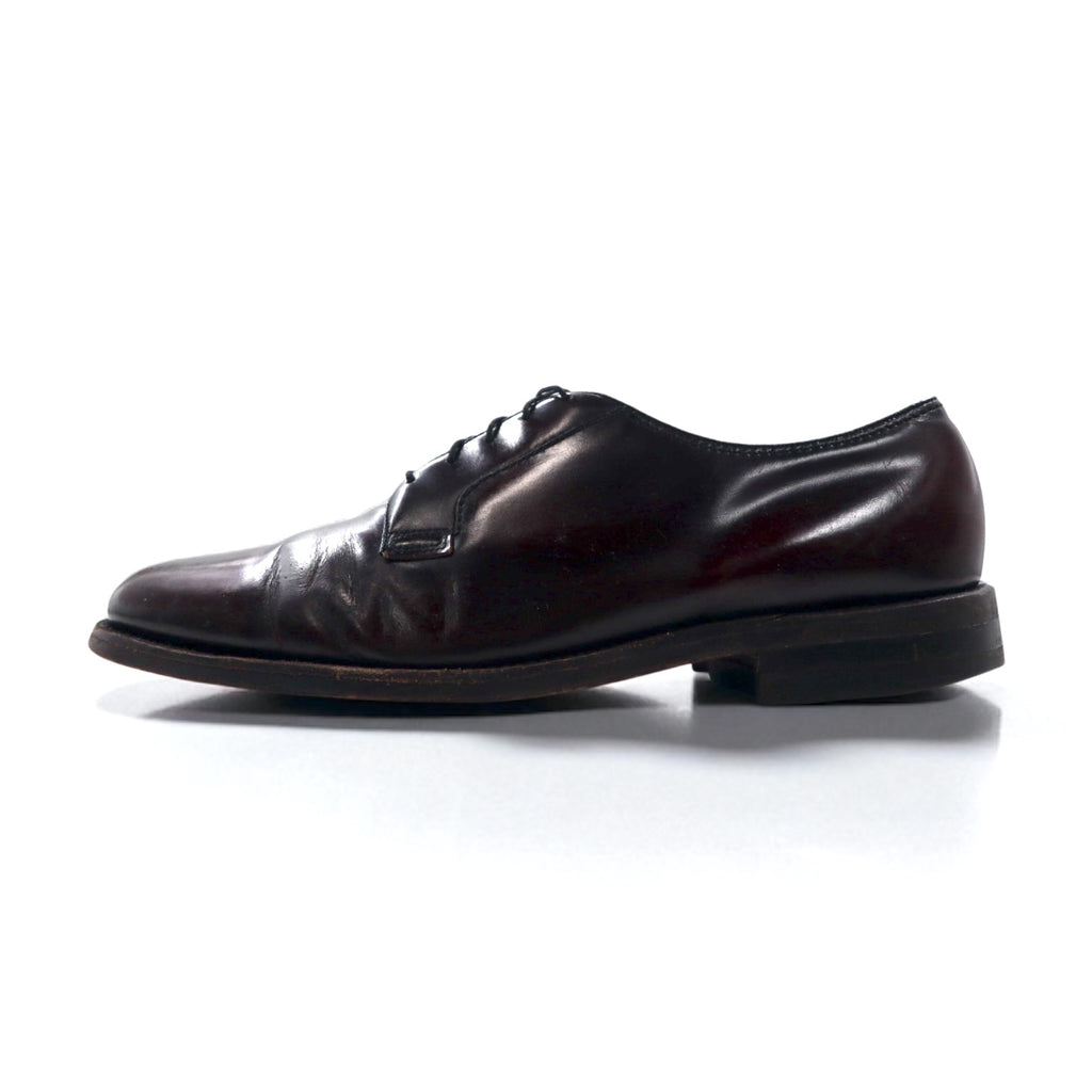 THE FLORSHEIM SHOE 1980s Plain-Toe Derby Dress Shoes, Size 29cm, Bordeaux Leather, 30834