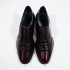 THE FLORSHEIM SHOE 1980s Plain-Toe Derby Dress Shoes, Size 29cm, Bordeaux Leather, 30834