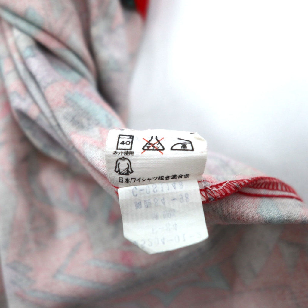 Vintage Japan Made Retro Shirt CALICO BALL Native American Print Shirt FREE Red Made in Japan