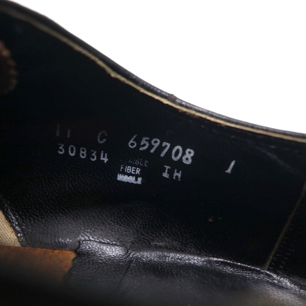 THE FLORSHEIM SHOE 1980s Plain-Toe Derby Dress Shoes, Size 29cm, Bordeaux Leather, 30834