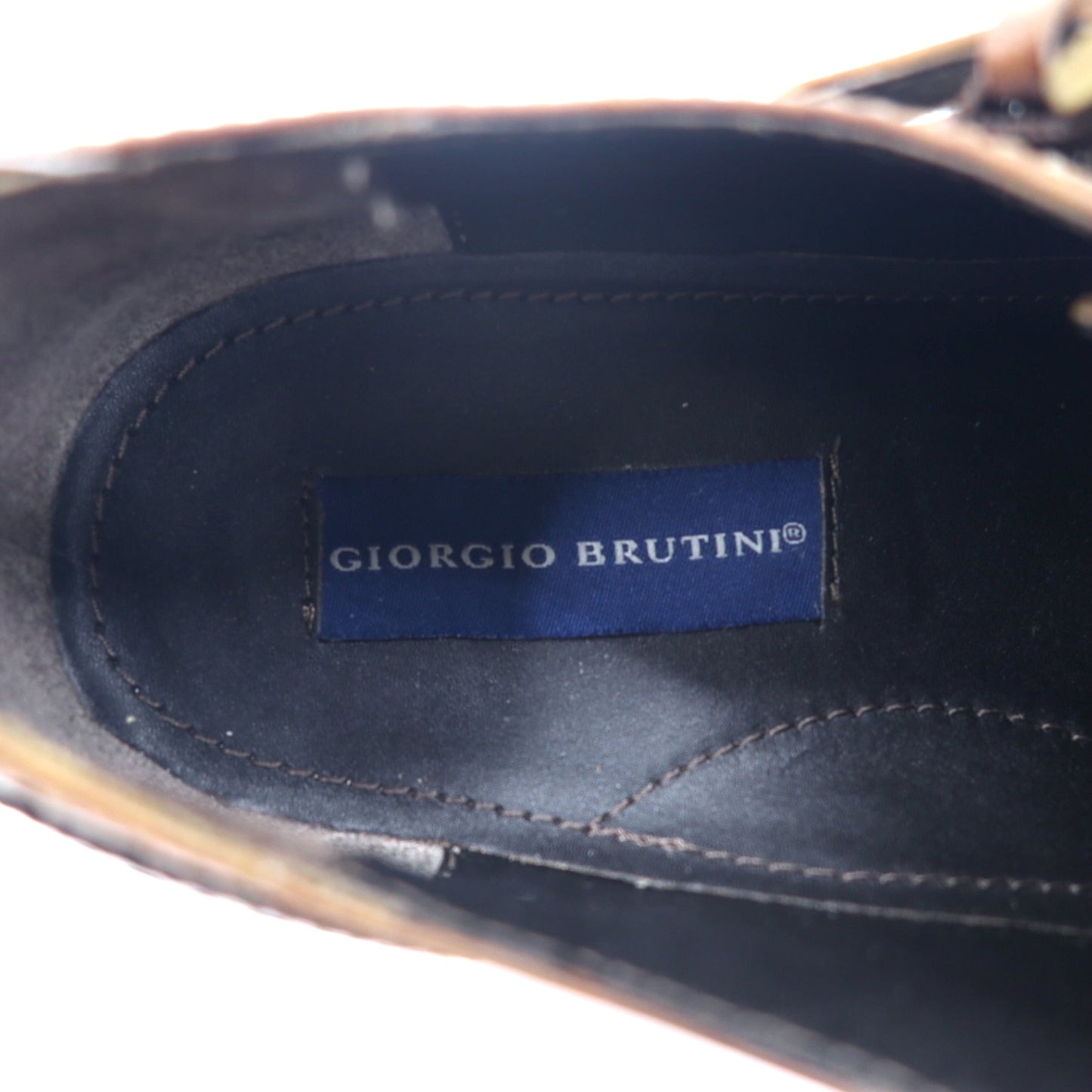 GIORGIO BRUTINI ダブル モンクストラップ ウイングチップ ドレスシューズ 28cm ブラウン レザー メダリオン 248764-1