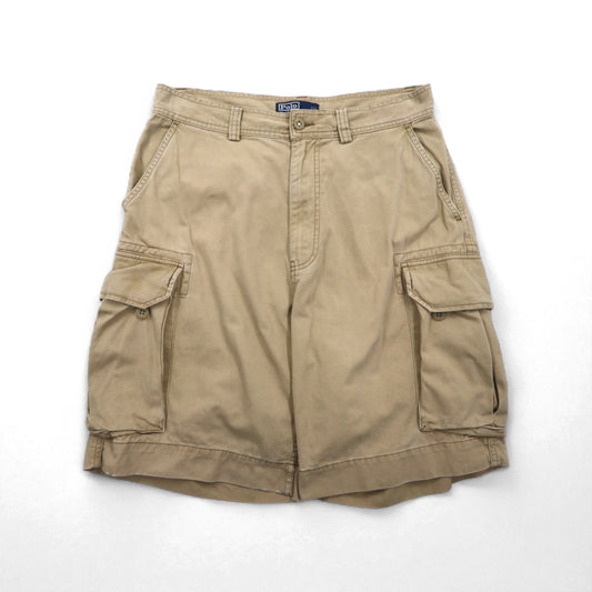 Polo by Ralph Lauren 90年代 ポロチノ ショート カーゴパンツ ハーフパンツ M ベージュ コットン