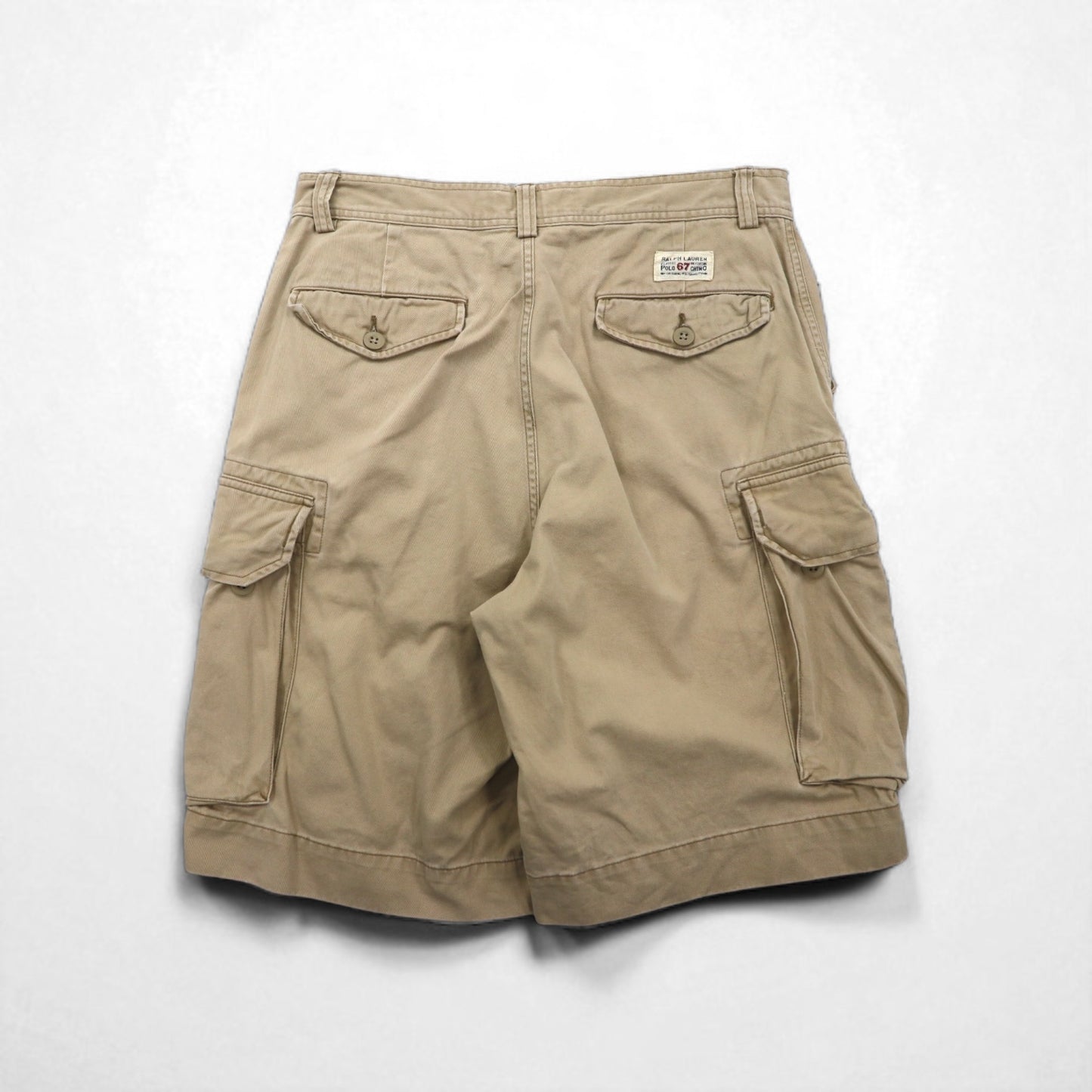 Polo by Ralph Lauren 90年代 ポロチノ ショート カーゴパンツ ハーフパンツ M ベージュ コットン