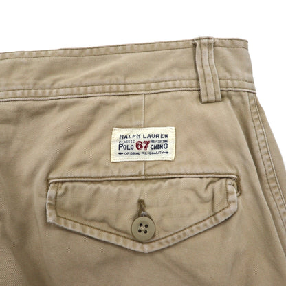 Polo by Ralph Lauren 90年代 ポロチノ ショート カーゴパンツ ハーフパンツ M ベージュ コットン