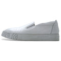 日本然リトテ-古着オンライン-EMPORIO ARMANI ハンガリー製 レザー スリッポン スニーカー 28cm ホワイト EXTRA LIGHT F282-EMPORIO ARMANI Hungary Made Leather Slip-on Sneakers US10 White EXTRA LIGHT F282