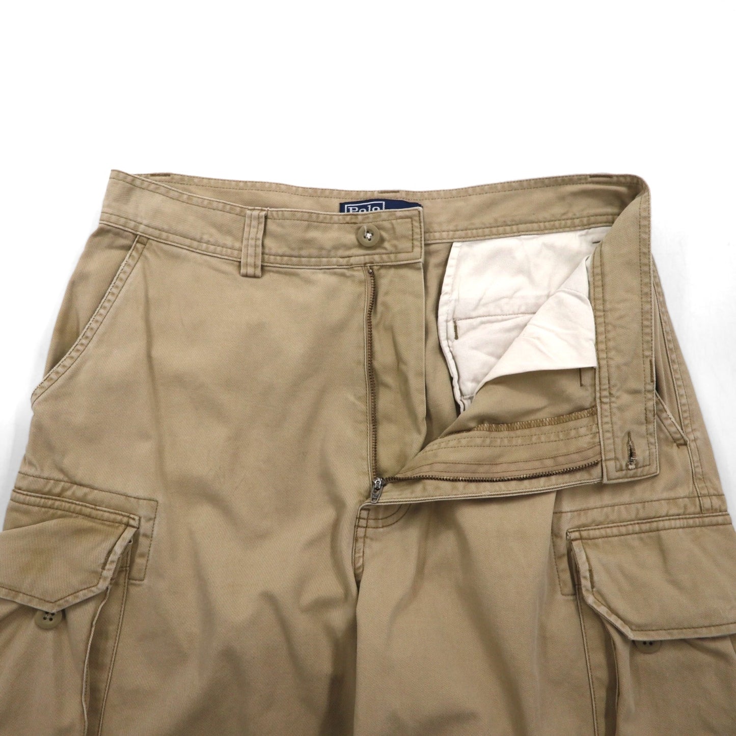 Polo by Ralph Lauren 90年代 ポロチノ ショート カーゴパンツ ハーフパンツ M ベージュ コットン