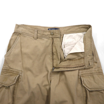 Polo by Ralph Lauren 90年代 ポロチノ ショート カーゴパンツ ハーフパンツ M ベージュ コットン