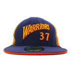 USA製 NEW ERAベースボールキャップ 59.6cm ネイビー オレンジ NBA WARRIORS 37 VAN EXEL