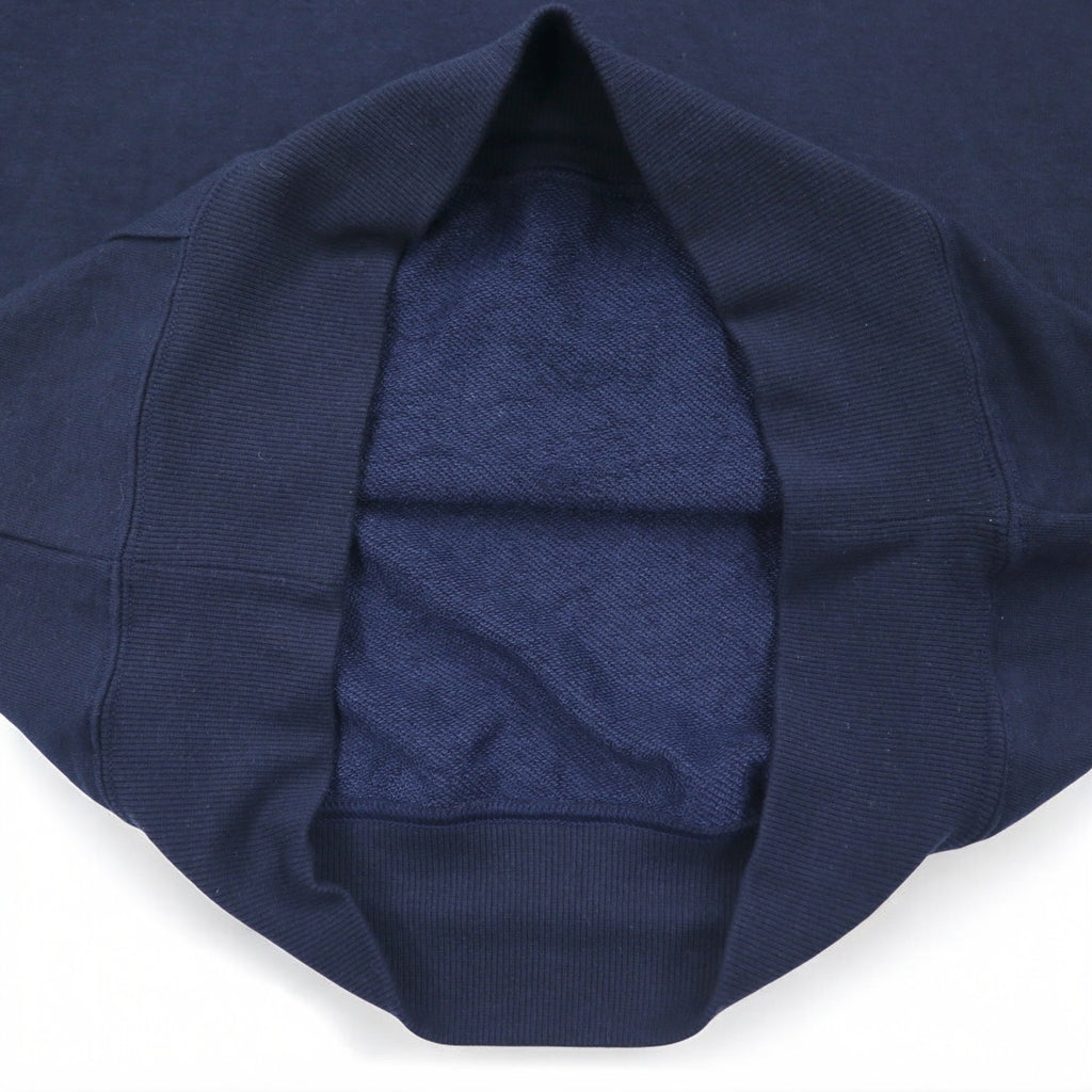 VAN SPORTS Pullover Hoodie M Navy Cotton Logo Print