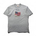 90年代 USA製 WALT DISNEY ディズニー ミッキーマウス キャラクター Tシャツ L グレー コットン 星条旗