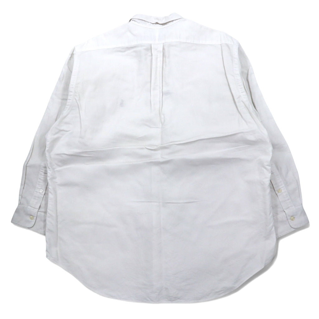 Ralph Lauren 90s Oxford Button-Down Shirt, XL, White Cotton, YARMOUTH Small Pony Embroidery