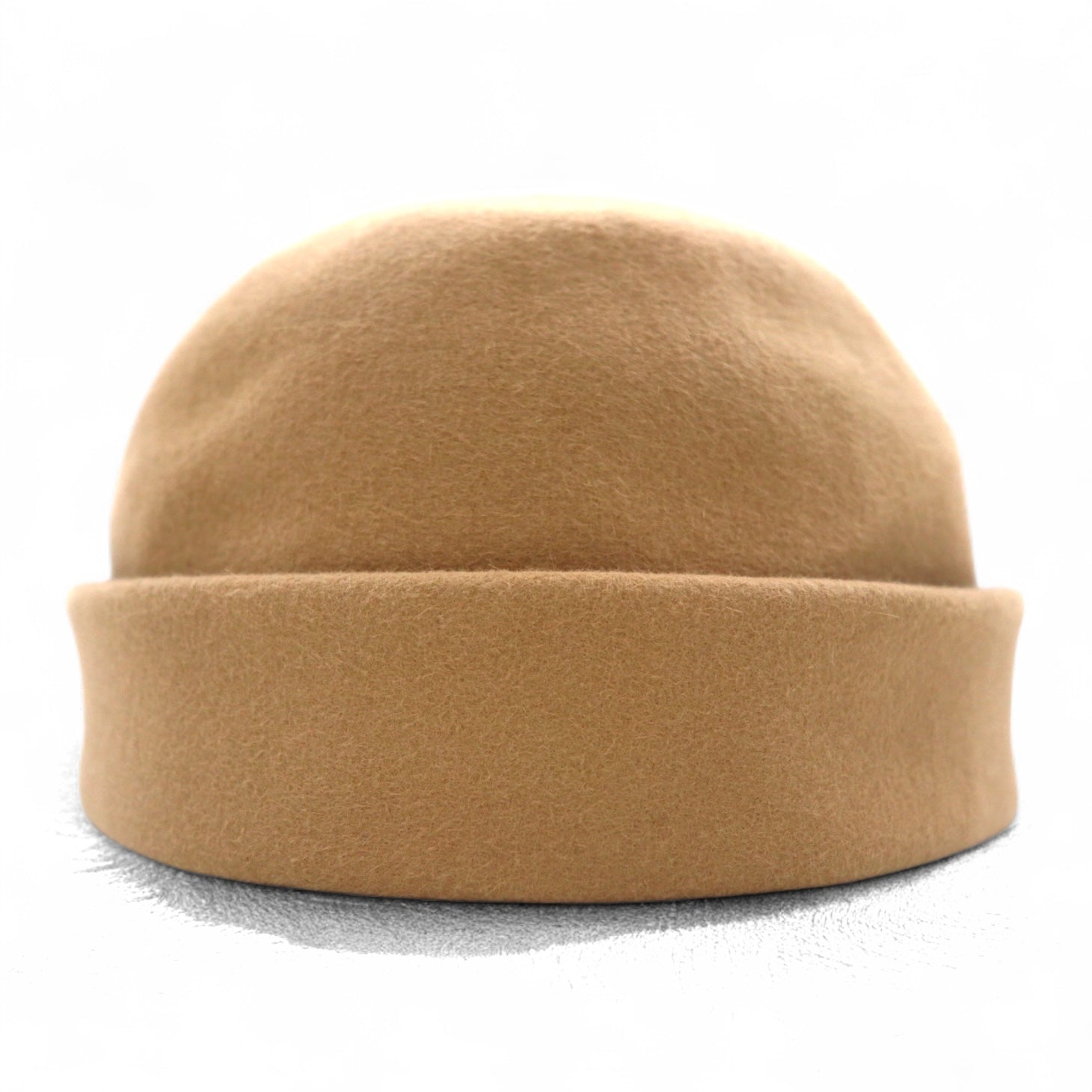saravah wool felt roll cap brimless hat 59cm beige made in japan