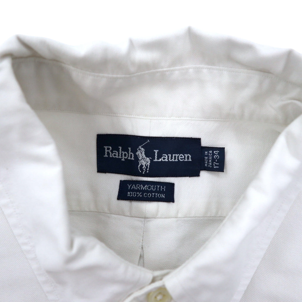 Ralph Lauren 90s Oxford Button-Down Shirt, XL, White Cotton, YARMOUTH Small Pony Embroidery