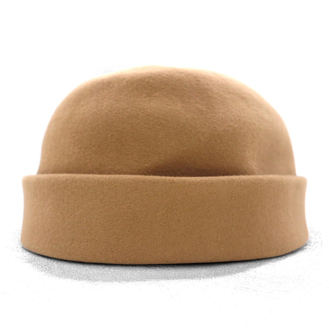 saravah wool felt roll cap brimless hat 59cm beige made in japan