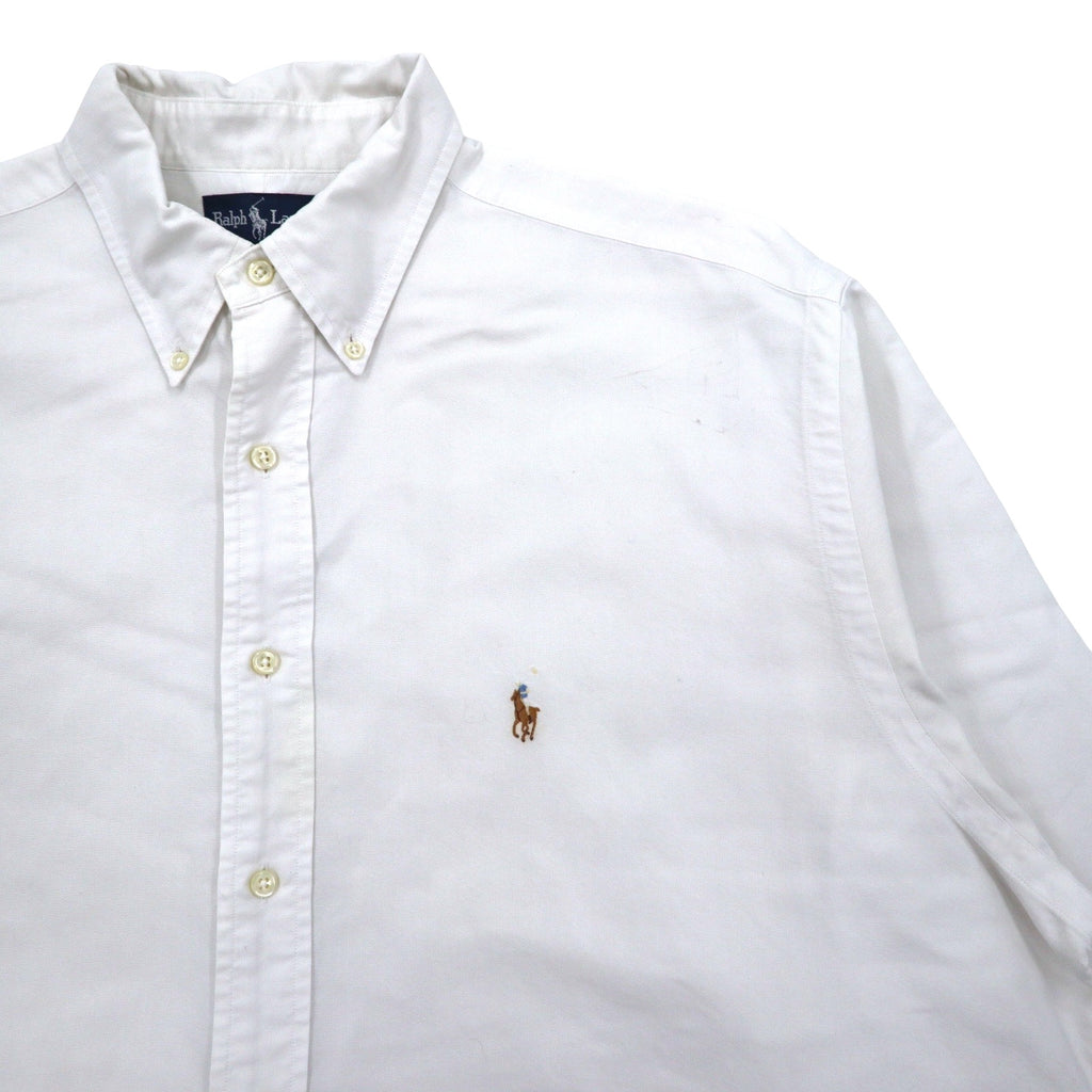Ralph Lauren 90s Oxford Button-Down Shirt, XL, White Cotton, YARMOUTH Small Pony Embroidery