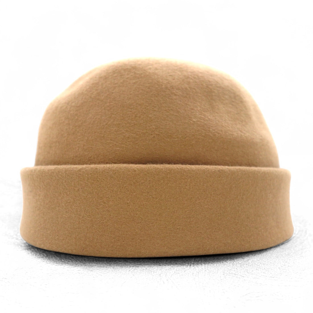 saravah wool felt roll cap brimless hat 59cm beige made in japan