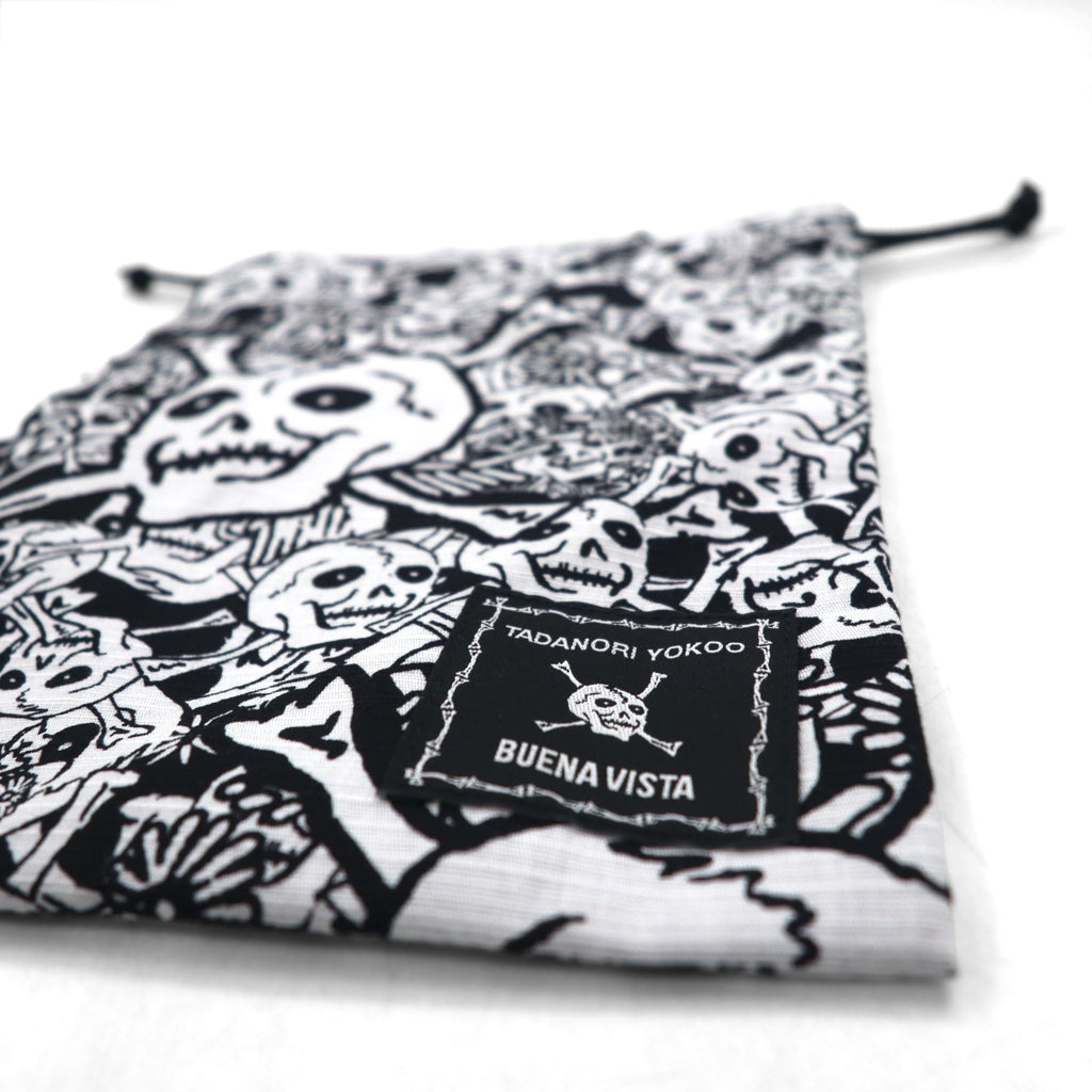 Tadanori Yokoo x Buena Vista "Zatsuto Dokuro" Pouch/Sacoche Shoulder Bag, White, All-Over Print, Made in Japan