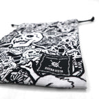 Tadanori Yokoo x Buena Vista "Zatsuto Dokuro" Pouch/Sacoche Shoulder Bag, White, All-Over Print, Made in Japan