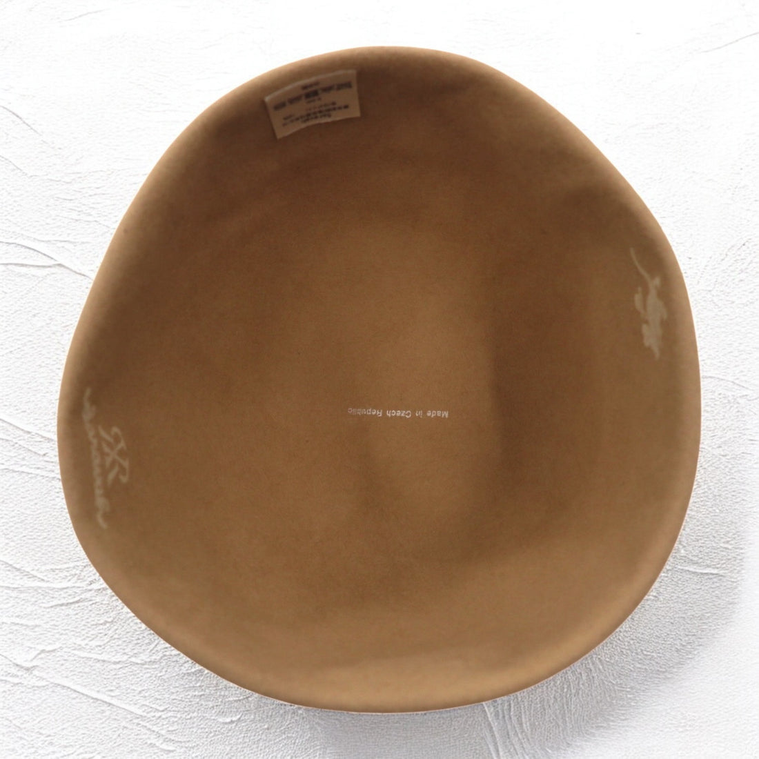 saravah wool felt roll cap brimless hat 59cm beige made in japan