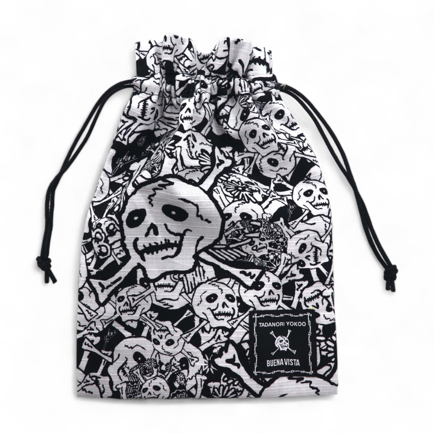 横尾忠則 YOKOO TADANORI × BUENA VISTA 雑踏髑髏 ポーチ サコッシュ ショルダーバッグ ホワイト 総柄 日本製