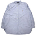 日本然リトテ-古着オンライン-Ralph Lauren 90年代 オックスフォード ボタンダウンシャツ 2XLT ブルー コットン CLASSIC FIT スモールポニー 刺繍-Ralph Lauren 90's Oxford button-down Shirts 2XLT Blue Cotton CLASSIC FIT Small Pony Embroidery