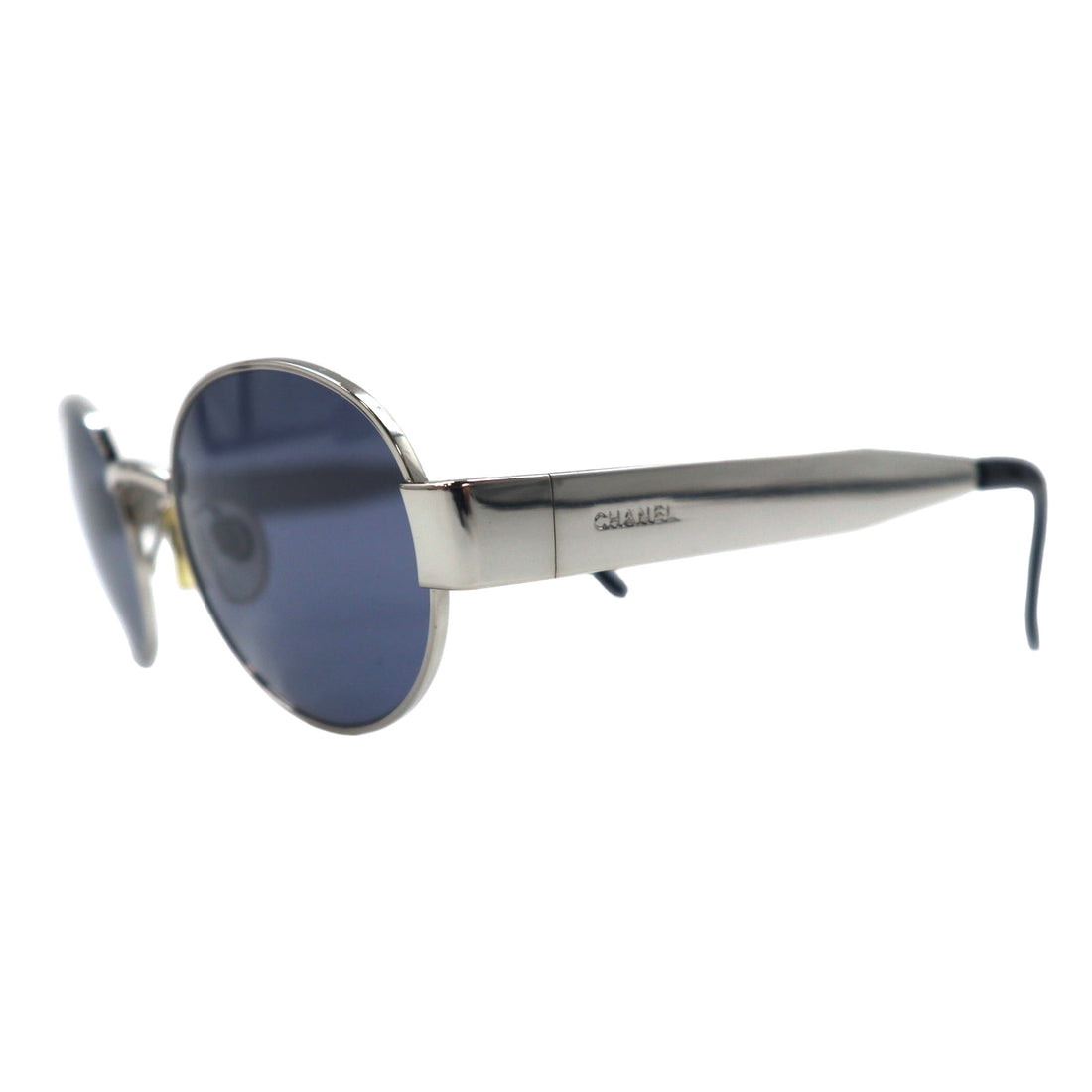 CHANEL Italian Boston Sunglasses Silver Metal 06933 45002