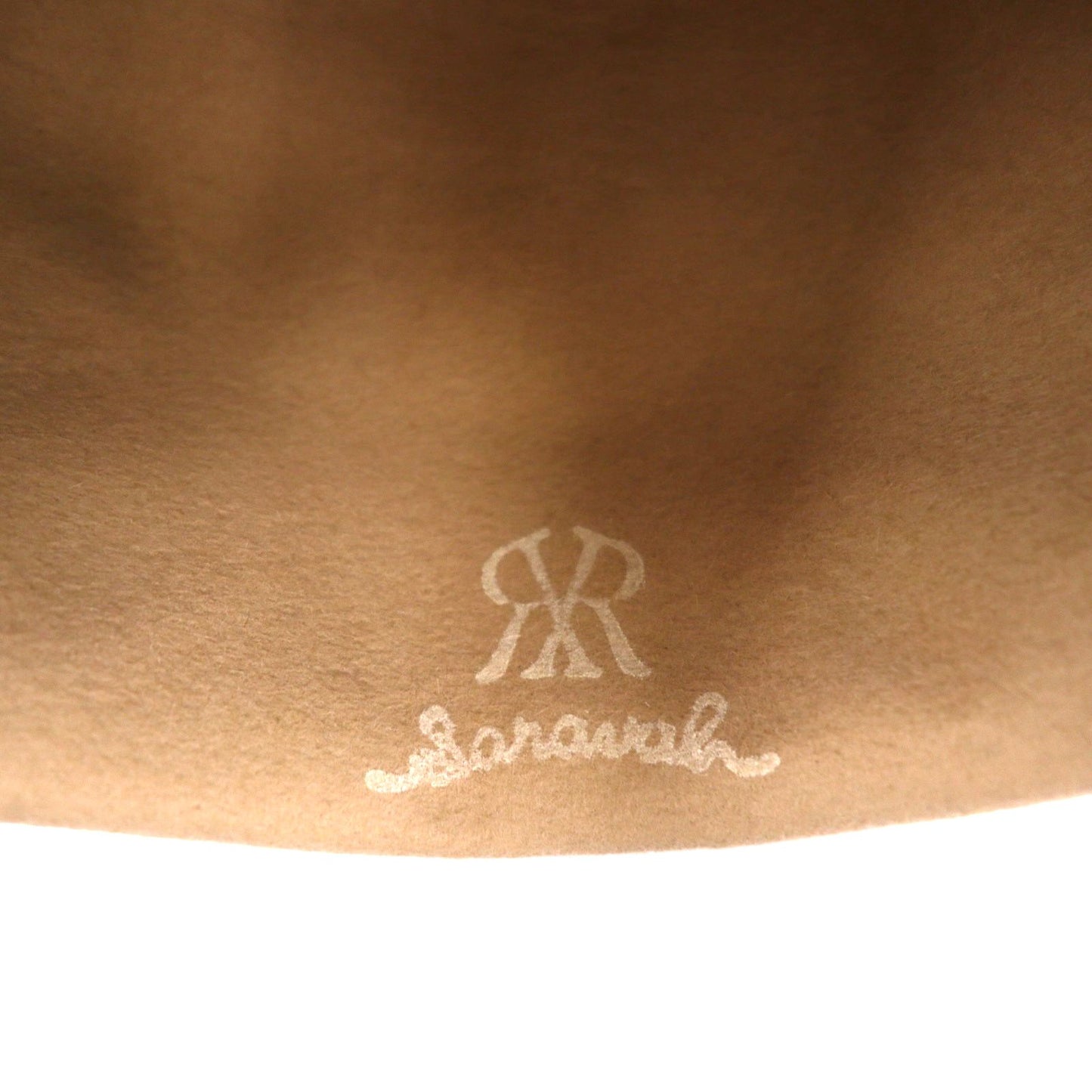 saravah ウール フェルト ロールキャップ ブリムレス ハット 59cm ベージュ 日本製