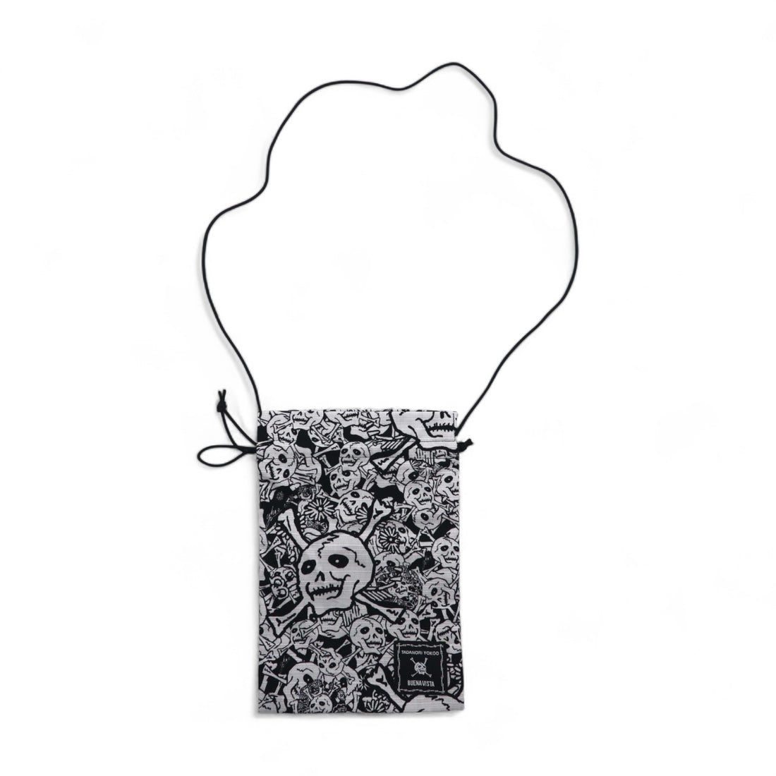 Tadanori Yokoo x Buena Vista "Zatsuto Dokuro" Pouch/Sacoche Shoulder Bag, White, All-Over Print, Made in Japan