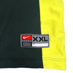 NIKE 90年代 TEAMタグ ハーフジップ トラックジャケット 半袖 XXL グリーン ポリエステル センタースウォッシュ NCAA DUCKS ビッグサイズ