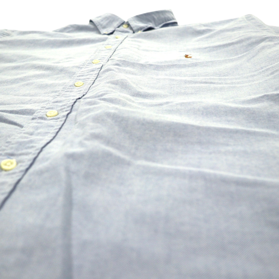Ralph Lauren 90s Oxford Button Down Shirt 2XLT Blue Cotton Classic Fit Small Pony Embroidery