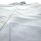 Ralph Lauren 90s Oxford Button Down Shirt 2XLT Blue Cotton Classic Fit Small Pony Embroidery