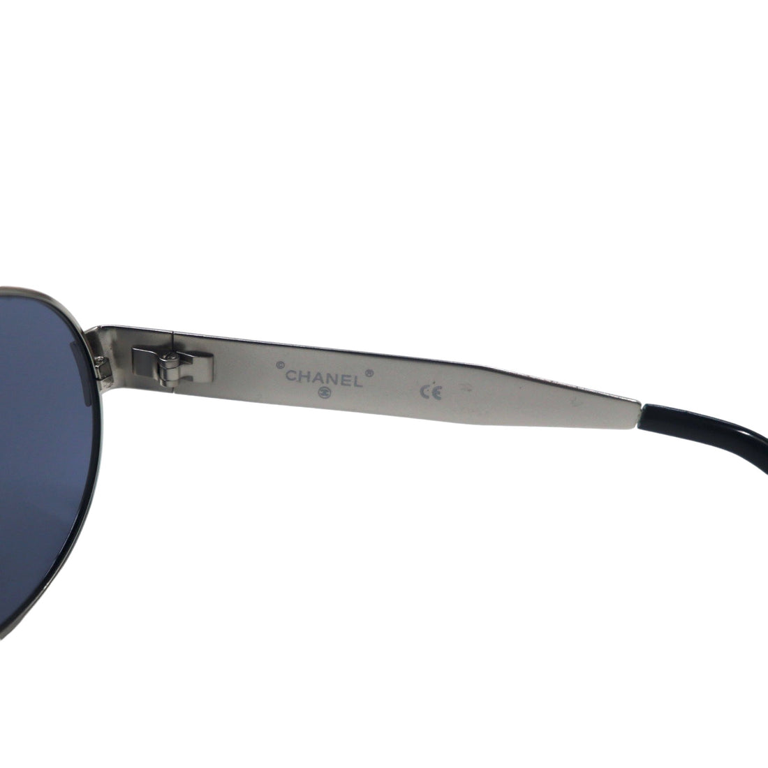 CHANEL Italian Boston Sunglasses Silver Metal 06933 45002