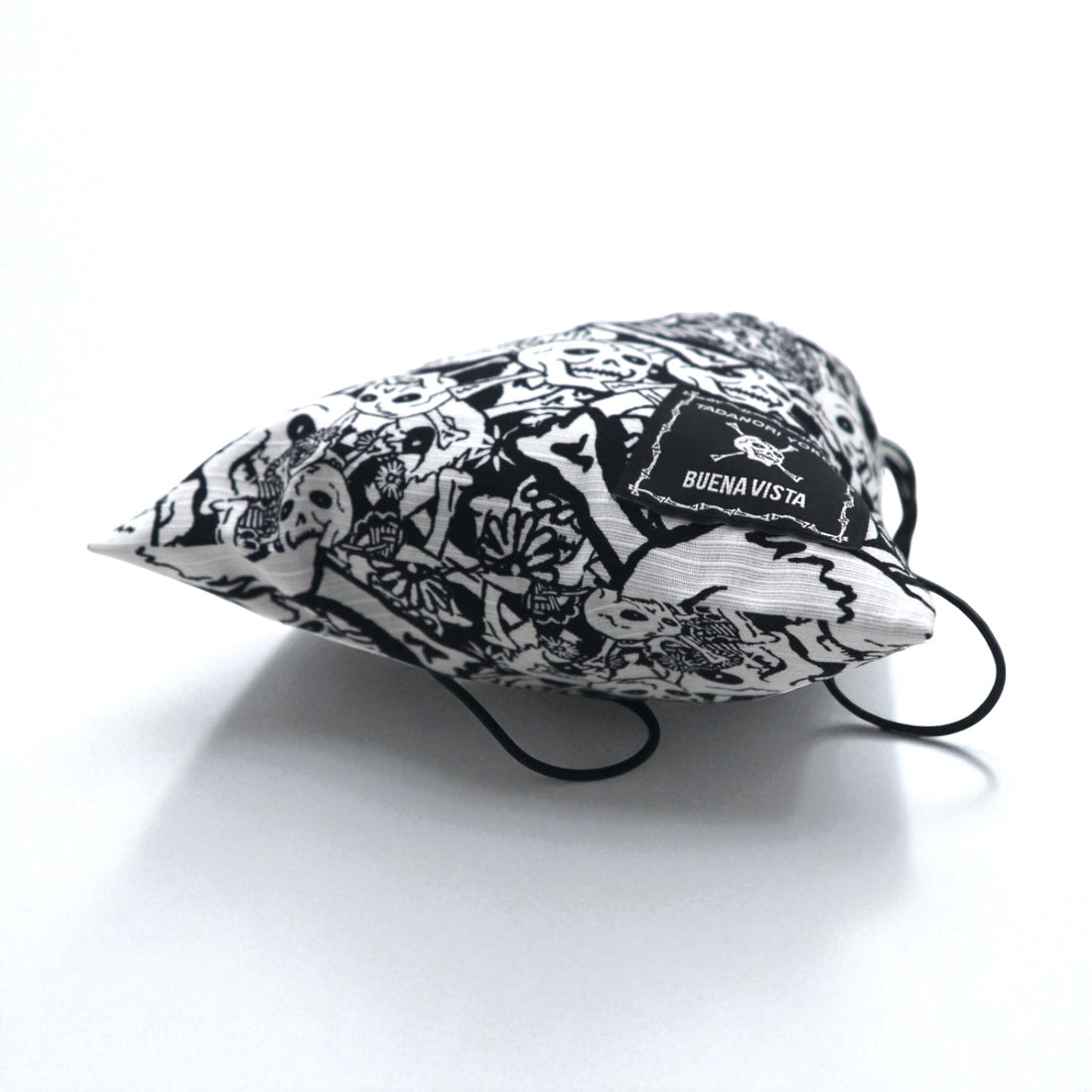 Tadanori Yokoo x Buena Vista "Zatsuto Dokuro" Pouch/Sacoche Shoulder Bag, White, All-Over Print, Made in Japan