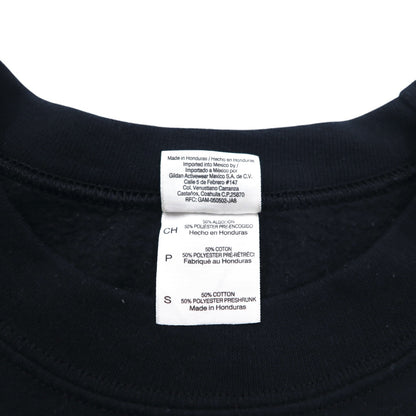 GILDAN クルーネック スウェット S ブラック 裏起毛 アニマル アート プリント Clarence Lobo Elementary