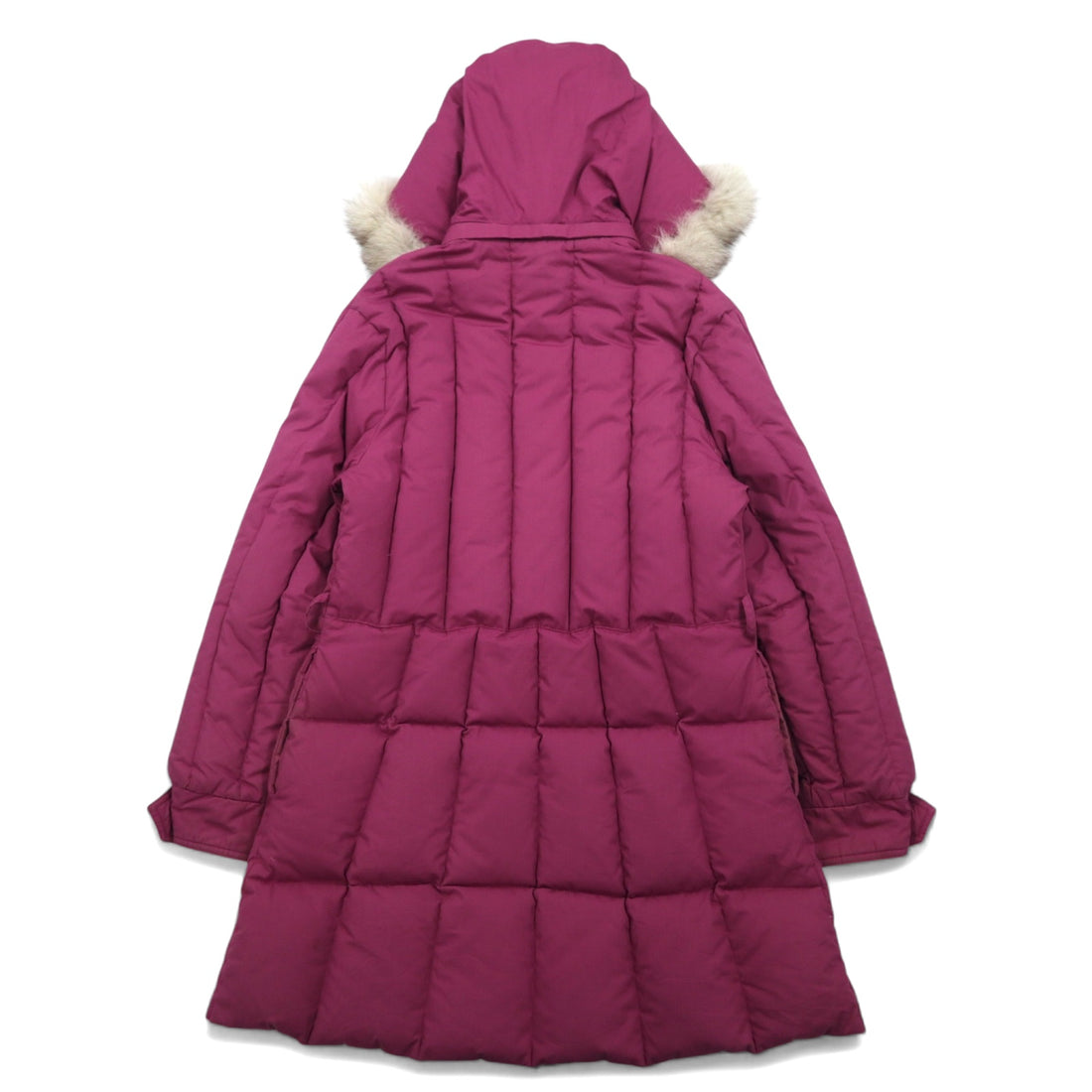 Cabela's 90s Down Jacket, Down Coat, L, Pink, Double Zip, Fur, Removable Hood