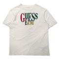 日本然リトテ-古着オンライン-GUESS ORIGINALS ロゴプリント Tシャツ M クリーム コットン ストレッチ-GUESS ORIGINALS Logo Print T-Shirt M Cream Cotton Stretch