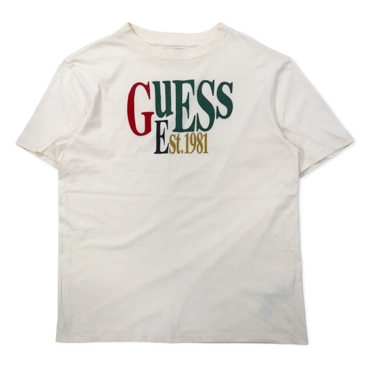 GUESS ORIGINALS ロゴプリント Tシャツ M クリーム コットン ストレッチ