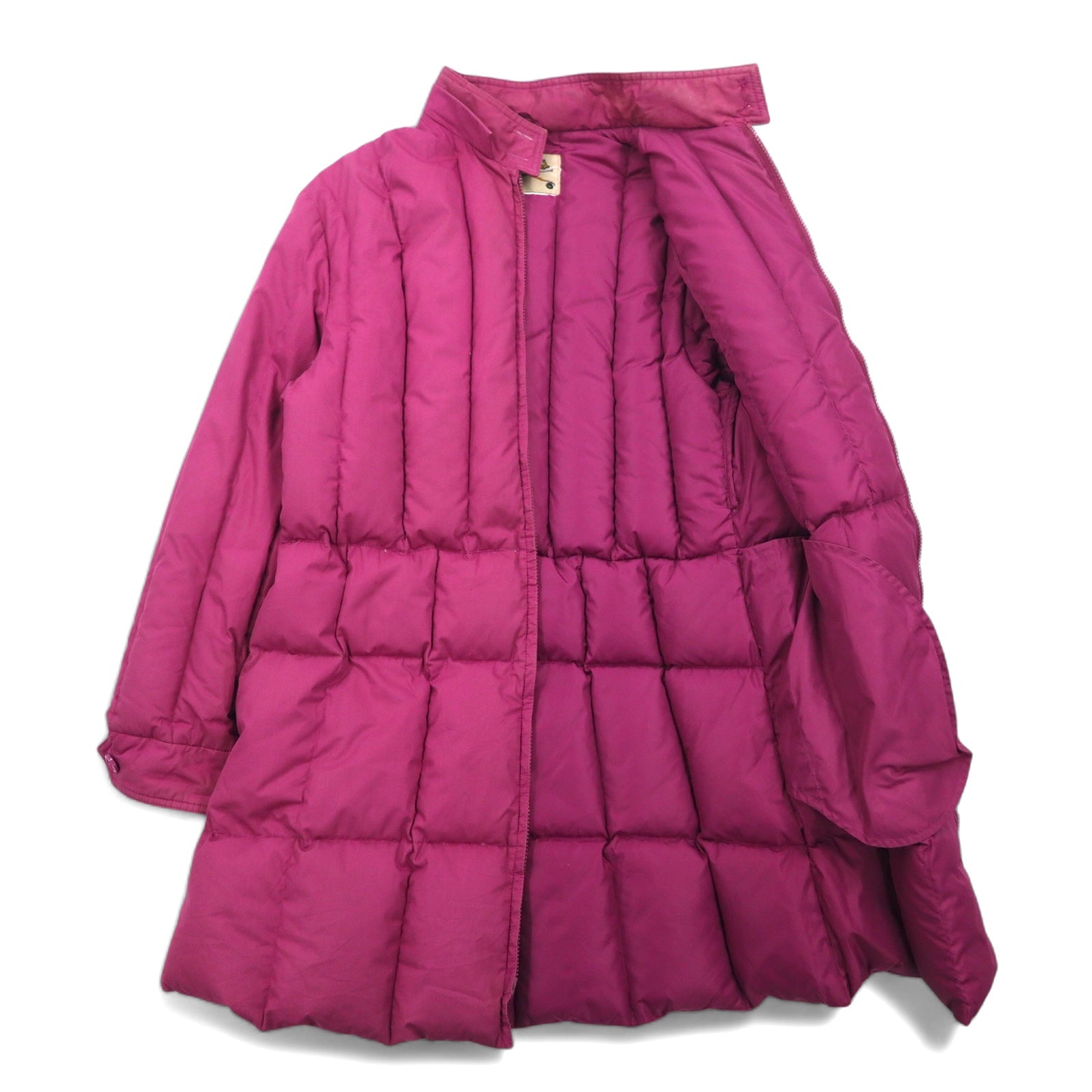 Cabela's 90s Down Jacket, Down Coat, L, Pink, Double Zip, Fur, Removable Hood
