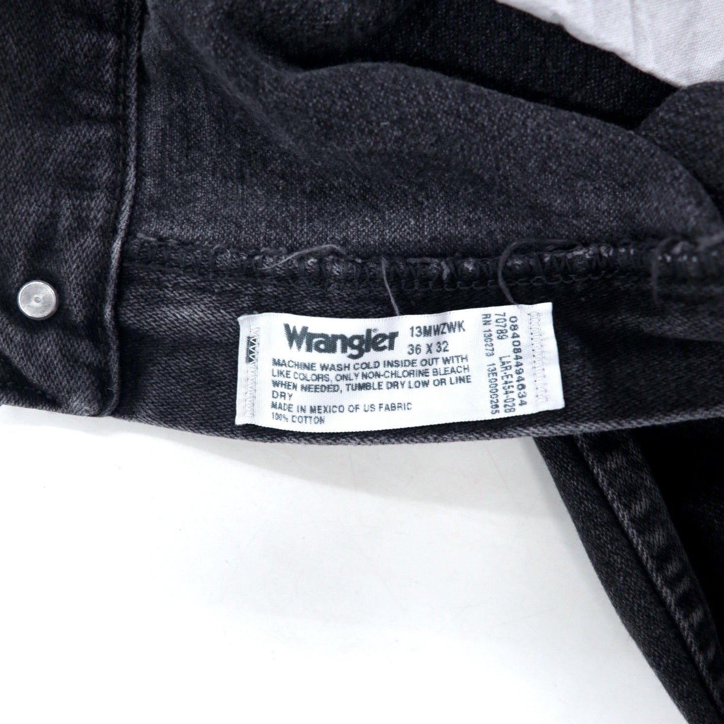 Wrangler 90年代 ブラック デニムパンツ 36 コットン 13MWZWK メキシコ製