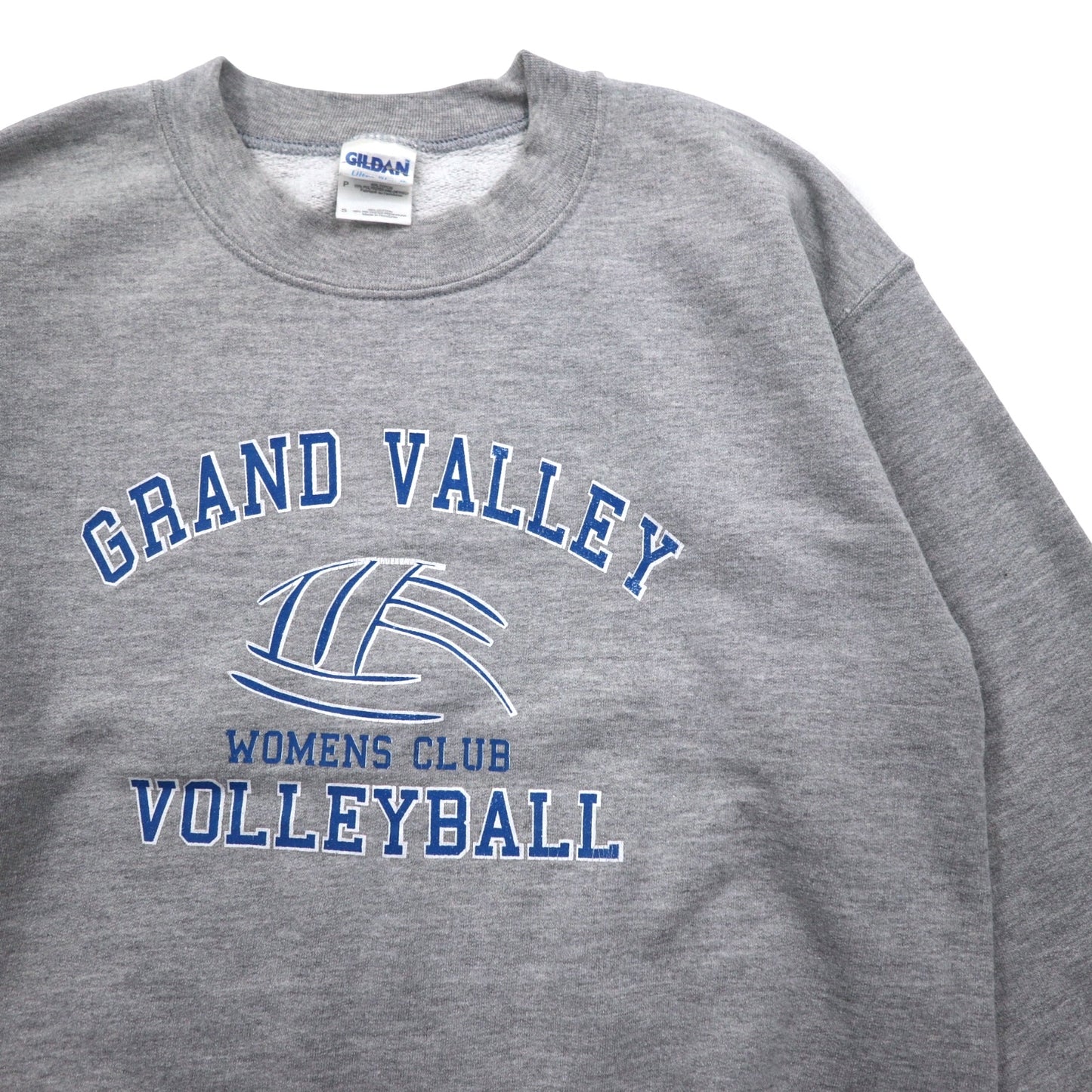 GILDAN クルーネック スウェット S グレー 裏起毛 GRAND VALLEY VOLLEY BALL