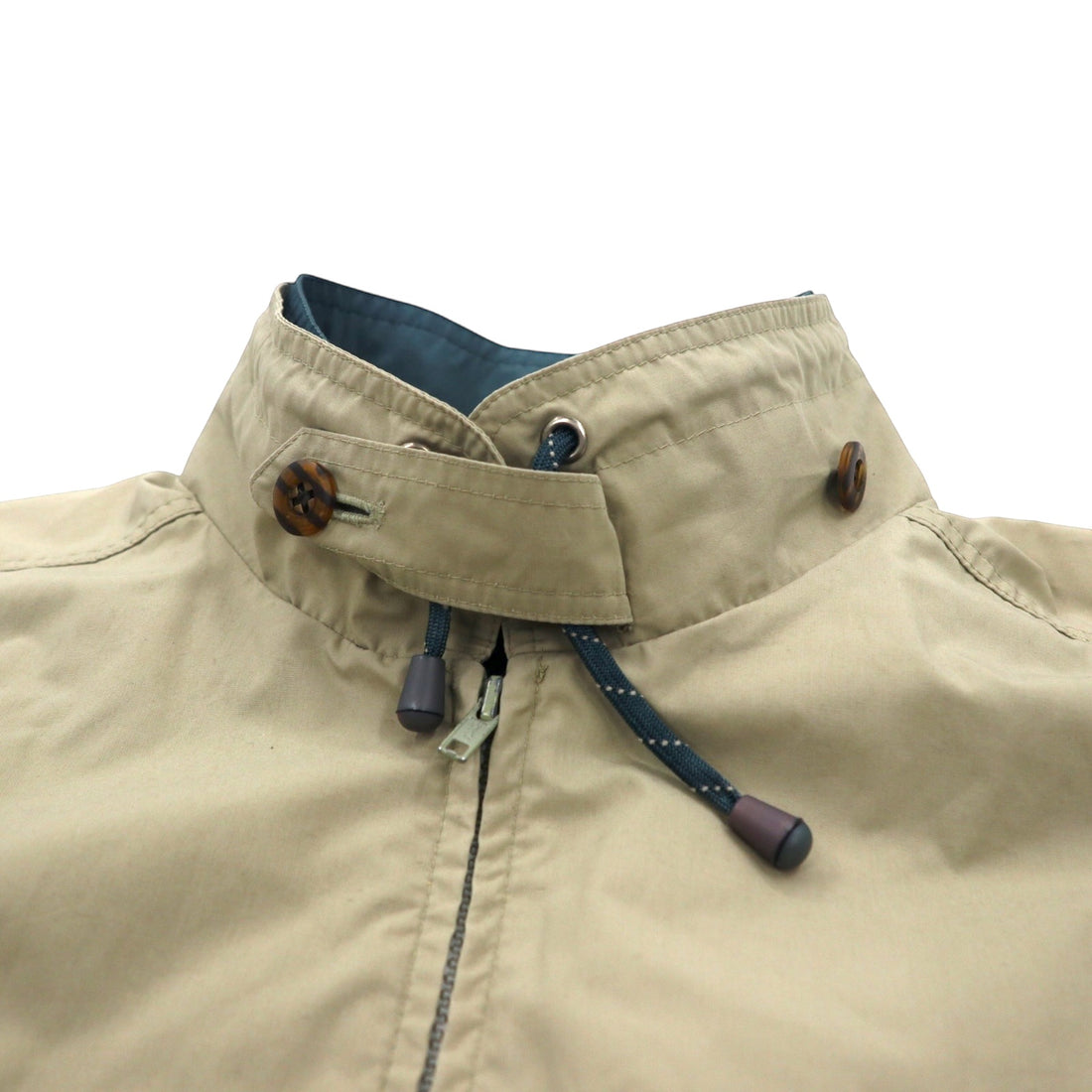 LONDON FOG 80s Swing Top Harrington Jacket L Beige Cotton Polyester IDEAL Zip Made in Colombia