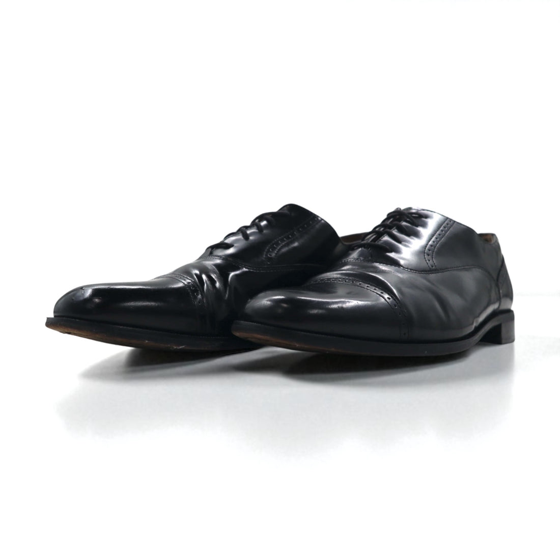 BOSTONIAN CLASSICS Straight Tip Dress Shoes, Size 28.5cm, Black Leather