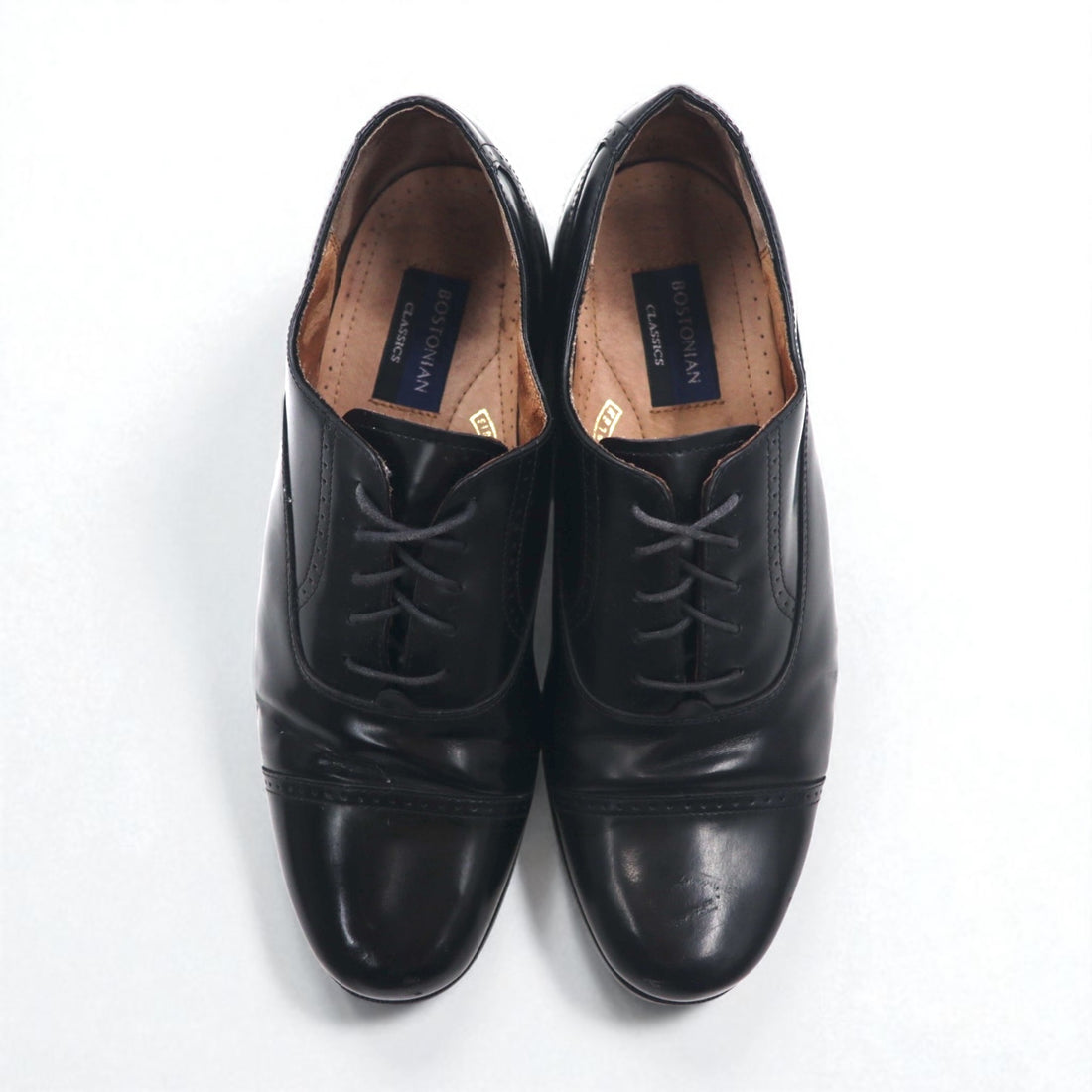 BOSTONIAN CLASSICS Straight Tip Dress Shoes, Size 28.5cm, Black Leather