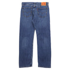 Levi's 505 Regular Straight Denim Pants Size 34 Blue Cotton Stretch 505-2309