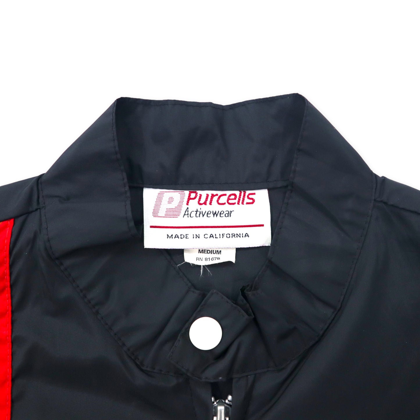 Purcells Activewear USA製 スウィングトップ レーシングジャケット M ブラック ナイロン
