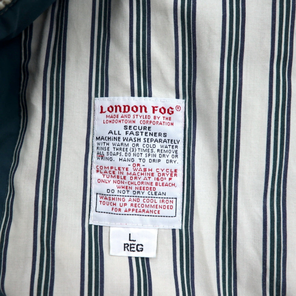LONDON FOG 80s Swing Top Harrington Jacket L Beige Cotton Polyester IDEAL Zip Made in Colombia