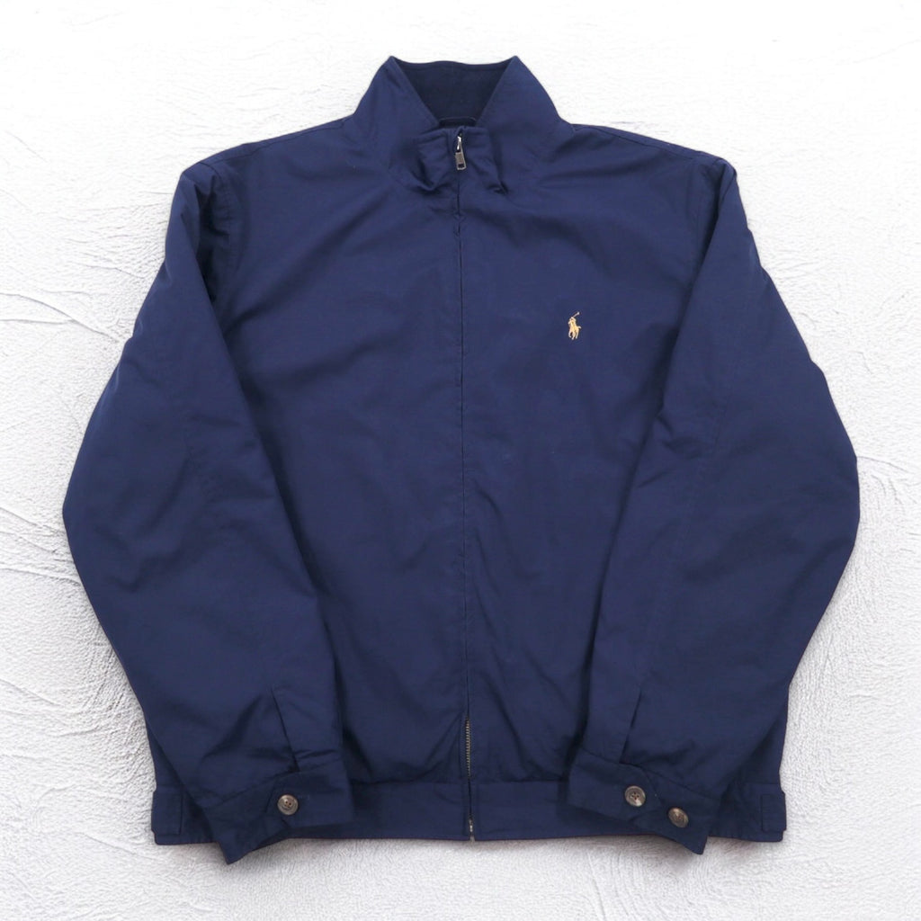 Polo by Ralph Lauren 90s Swing Top Harrington Jacket XL Navy Small Pony Embroidery