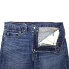 Levi's 505 Regular Straight Denim Pants Size 34 Blue Cotton Stretch 505-2309