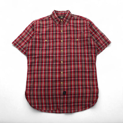 RRL (DOUBLE RL RALPH LAUREN) 90年代 第一期 三つ星タグ 半袖 シャツ L レッド チェック コットン
